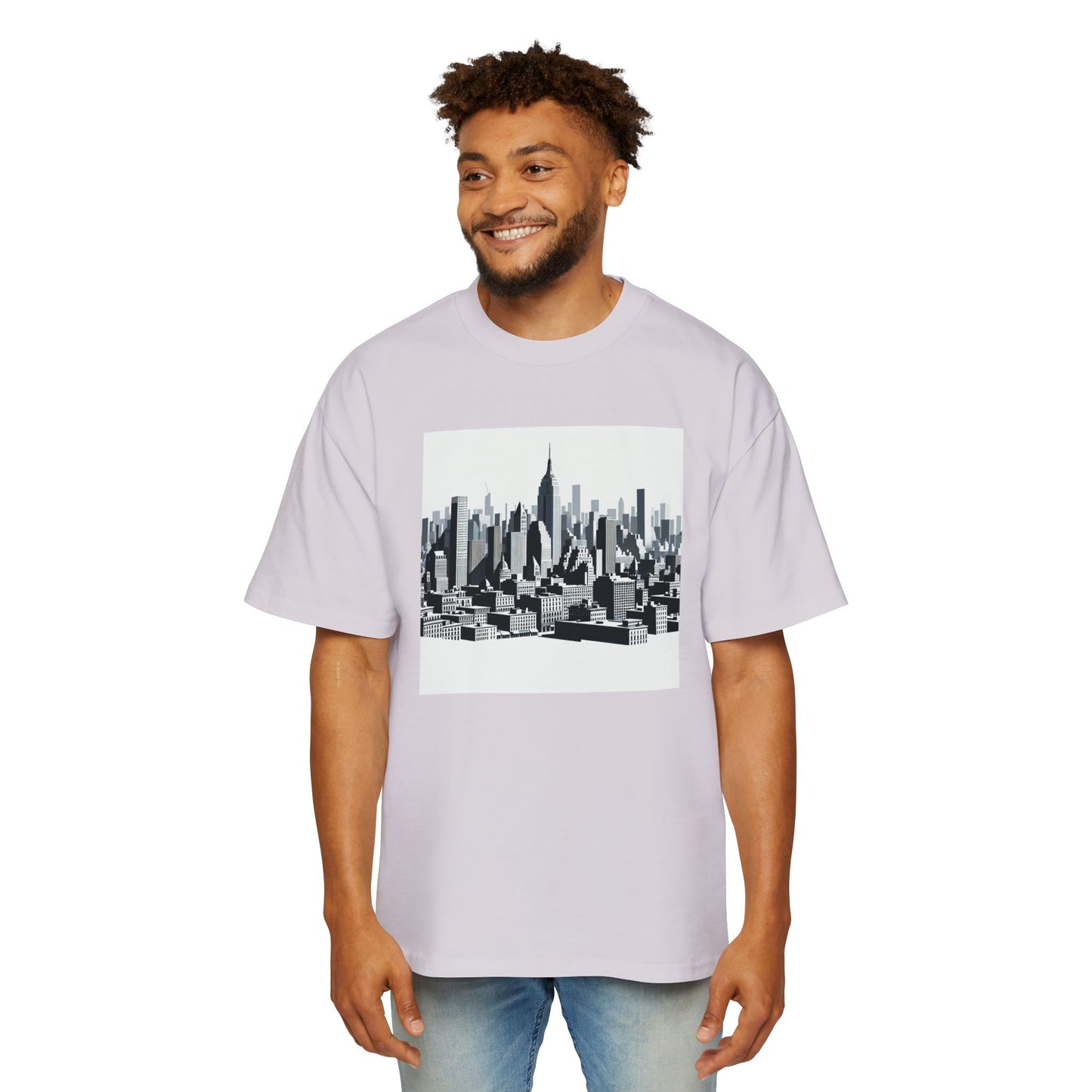 Camiseta extragrande y pesada para hombre