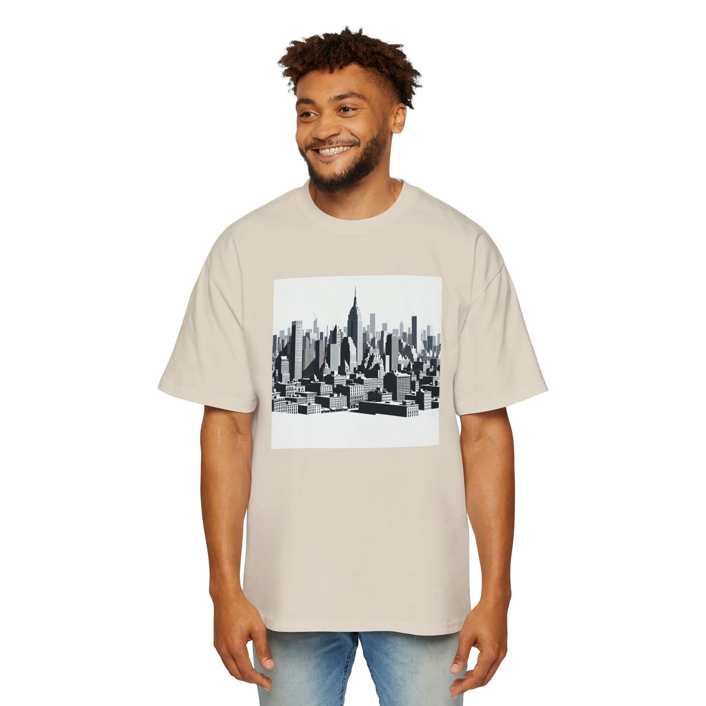 Camiseta extragrande y pesada para hombre