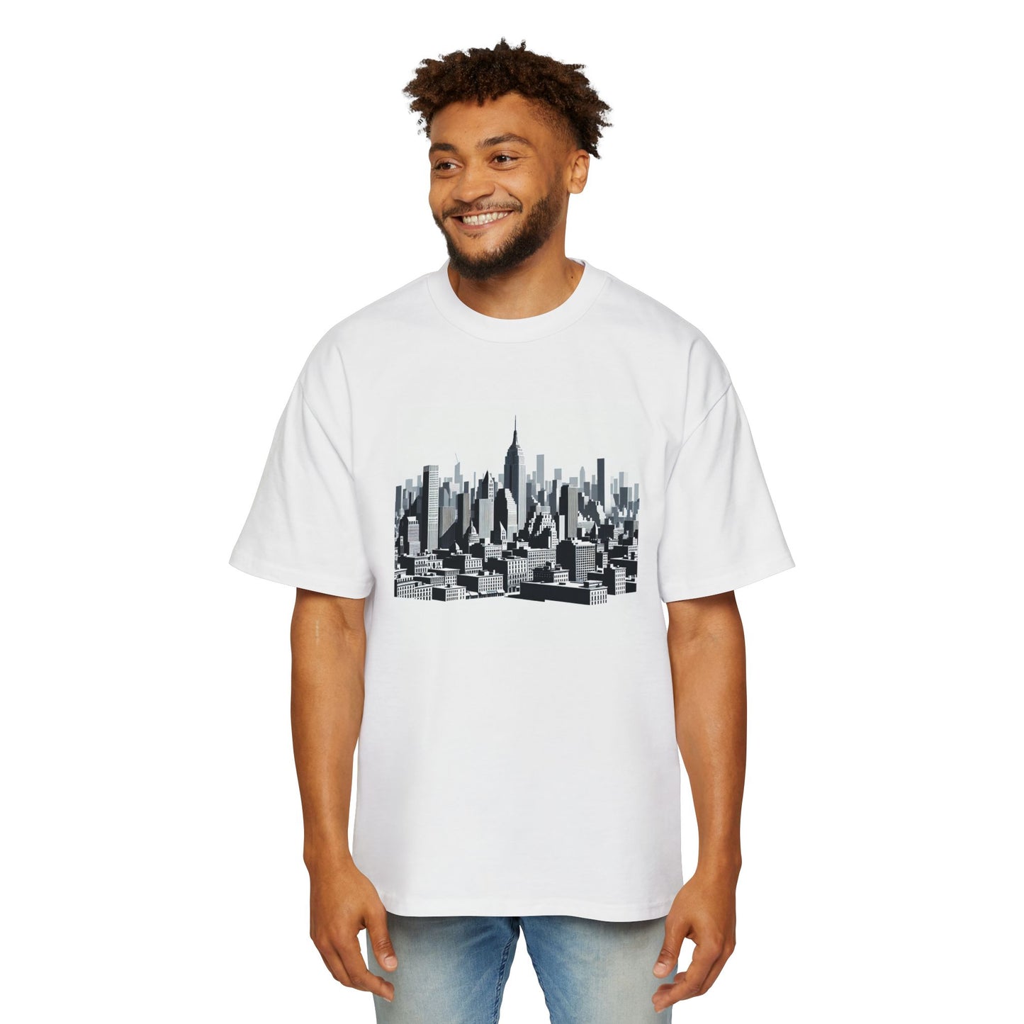 Camiseta extragrande y pesada para hombre