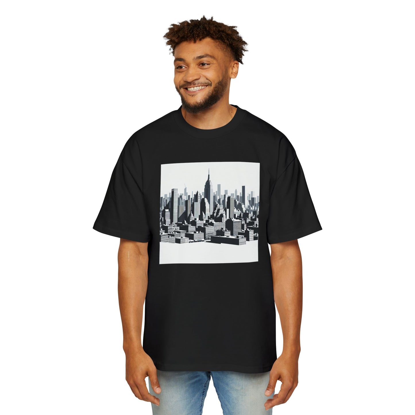 Camiseta extragrande y pesada para hombre